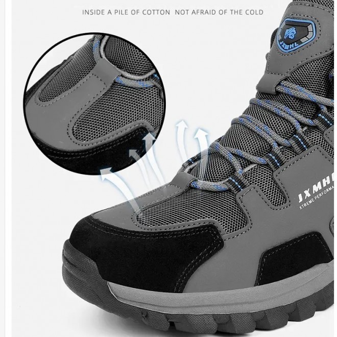 Men's Stitching Contrast Color Warm Foot Protection Outdoor Leisure Sports Shoes