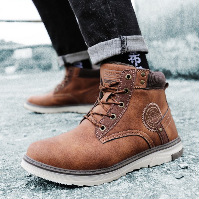 Men's High-top Plus Velvet Soft Outdoor Casual Sports Men's Boots