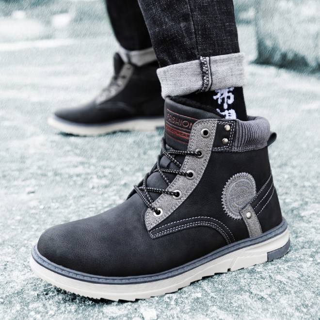 Men's High-top Plus Velvet Soft Outdoor Casual Sports Men's Boots