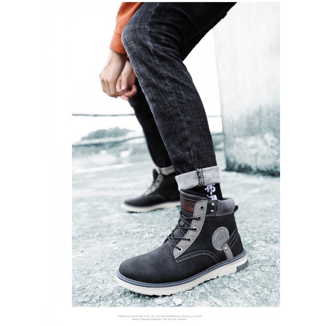 Men's High-top Plus Velvet Soft Outdoor Casual Sports Men's Boots