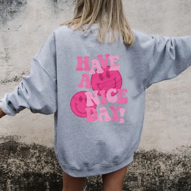Have A Nice Day Smiley Face Retro Sweatshirt