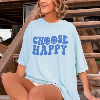 CHOOSE HAPPY Casual T-shirt