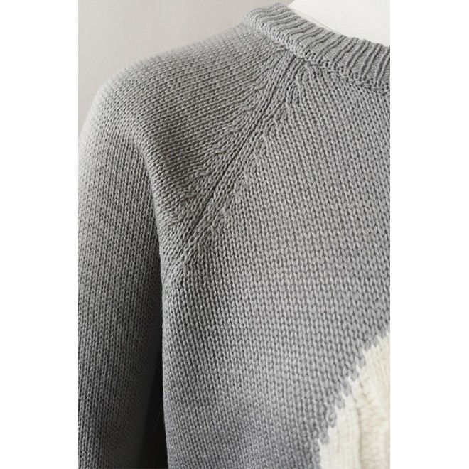 With Love Round Neck Color Block Sweaters