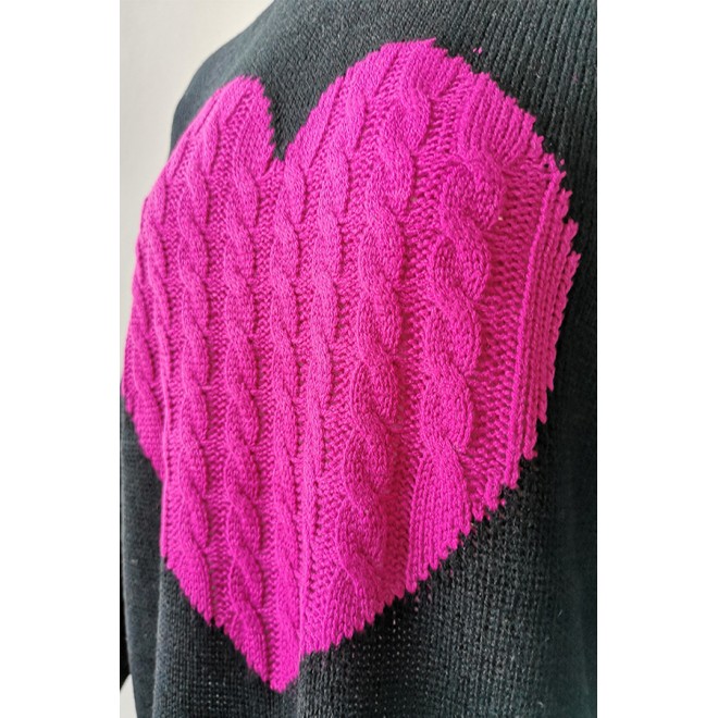 With Love Round Neck Color Block Sweaters