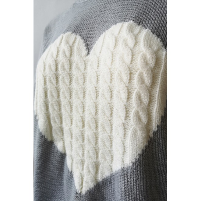With Love Round Neck Color Block Sweaters