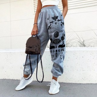 Modern Printed Color Loose Jogger