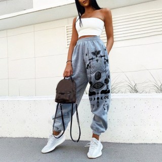 Modern Printed Color Loose Jogger