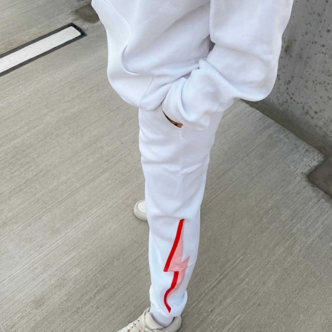 Lightning Smiley Print Women's Casual Sweatpants