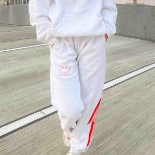 Lightning Smiley Print Women's Casual Sweatpants
