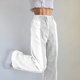 Loose Color Matching Casual Corduroy Pants