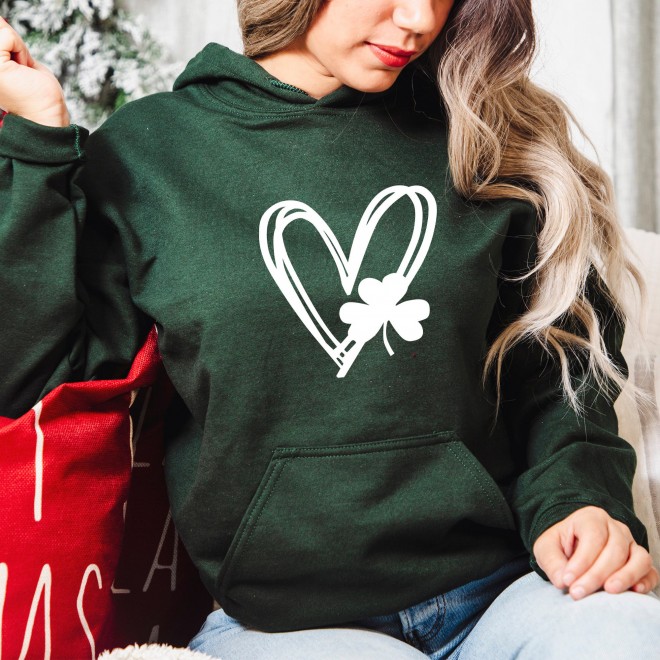 Heart Shamrock Women's Hoodies