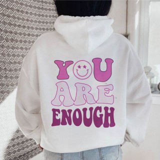 You Are Enough Printed Women's Casual Sweatshirt