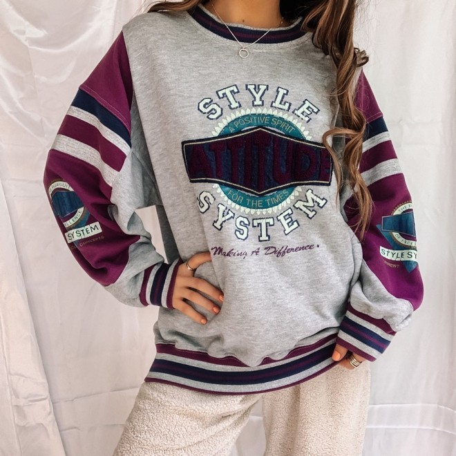 Vintage Loose Long Sleeve Sweatshirt