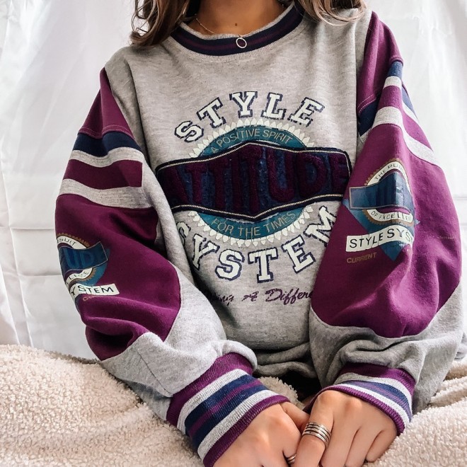 Vintage Loose Long Sleeve Sweatshirt