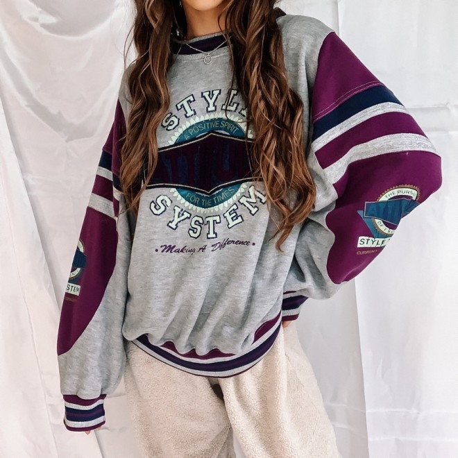 Vintage Loose Long Sleeve Sweatshirt