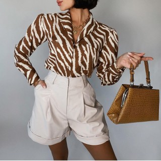 Fashion Zebra Print Blouse