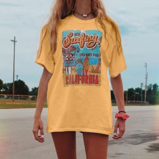 Women's Casual Holiday Printed Long T-shirt