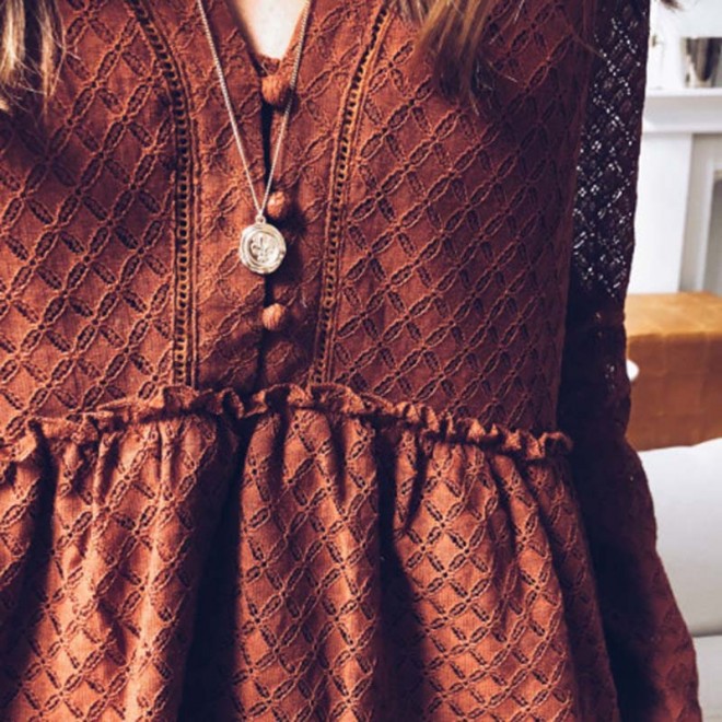 Casual Loose V Neck Long Sleeves Ruffled Hem Shirt