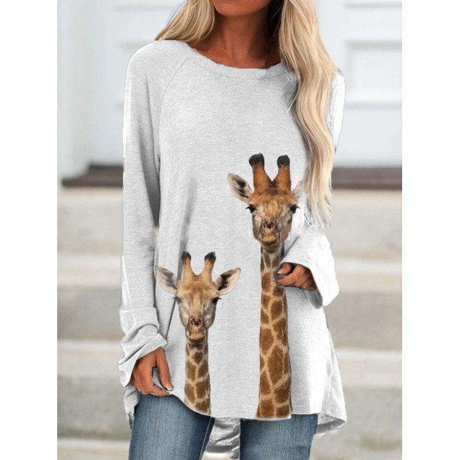 Animal Print Long Sleeve T-shirt