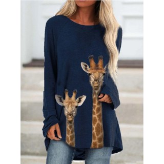 Animal Print Long Sleeve T-shirt