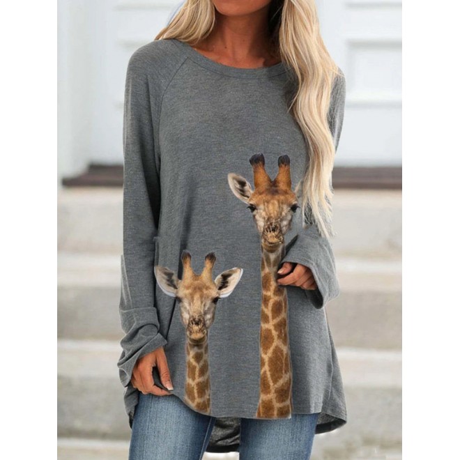 Animal Print Long Sleeve T-shirt