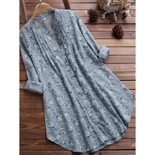 Regular Printed Long Sleeve Top*1 Shirts & Blouses