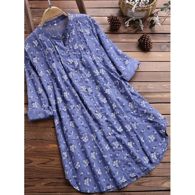 Regular Printed Long Sleeve Top*1 Shirts & Blouses